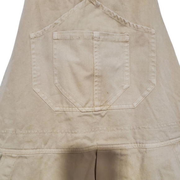 APIECE APART Womens Cropped Barrel Legs Overalls Jumpsuit Beige Size  L - Picture 4 of 8
